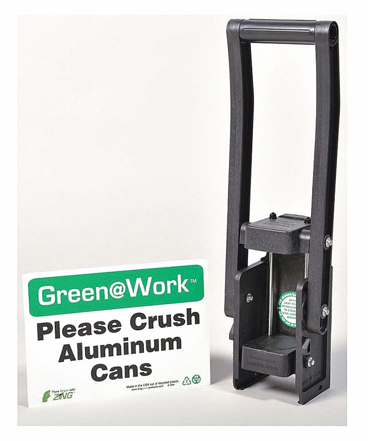 ZING INDUSTRIAL CAN CRUSHER AND SIGN Oil Filter and Can Crushers ZNG7006 7006 Grainger