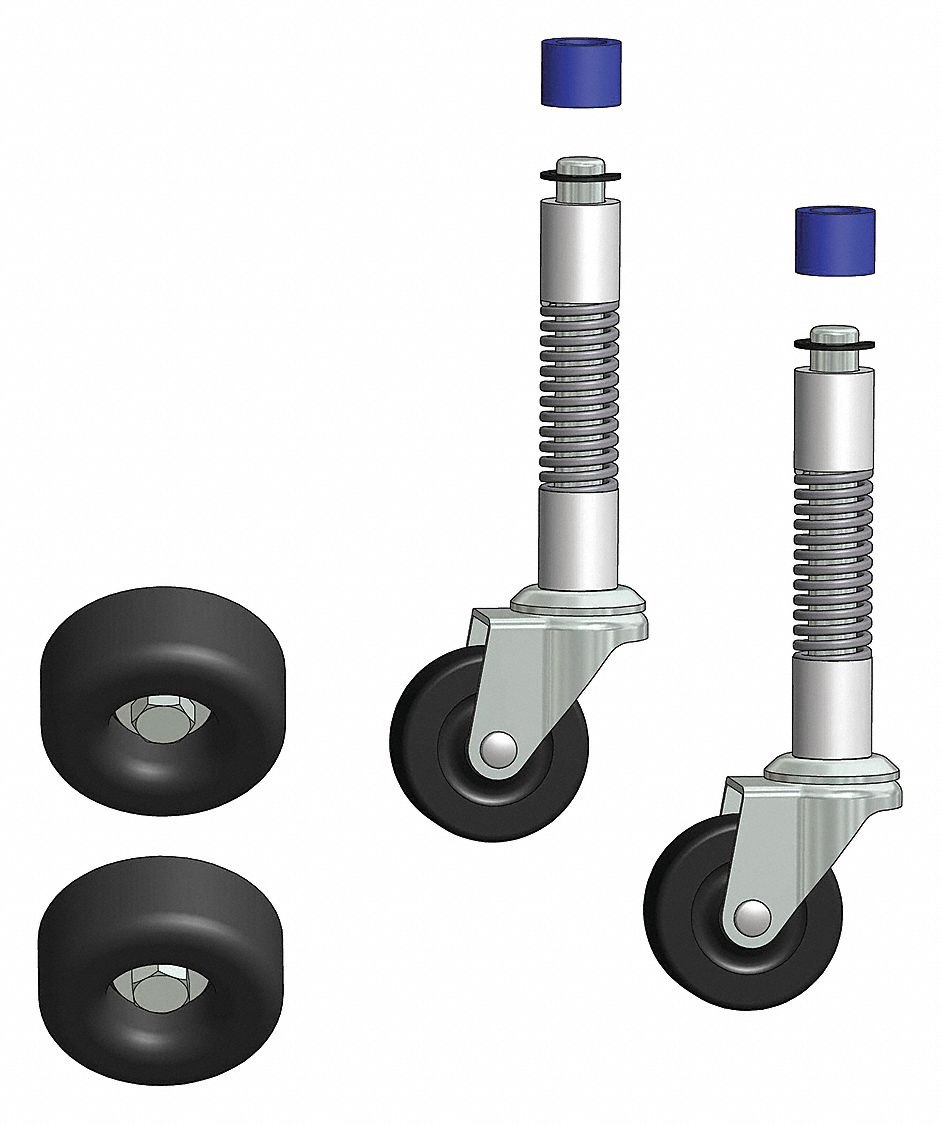 COTTERMAN, Fits Cotterman Brand, Caster Kit,7400 w/Pads and Hardware