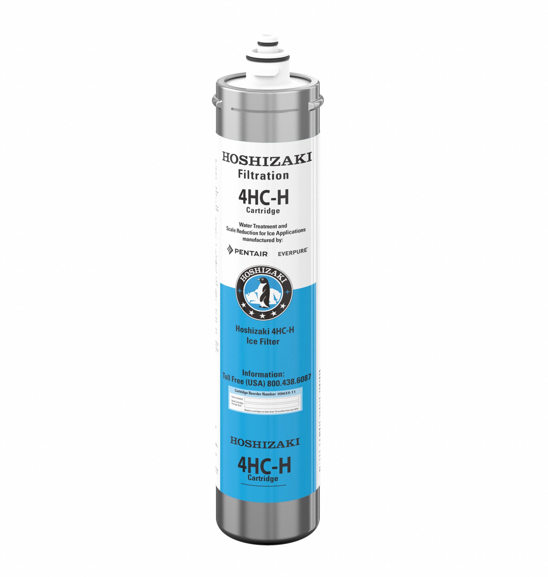 Quick-Connect Water Filter: 0.5 micron, 1.7 gpm, 14 1/2 in Overall Ht