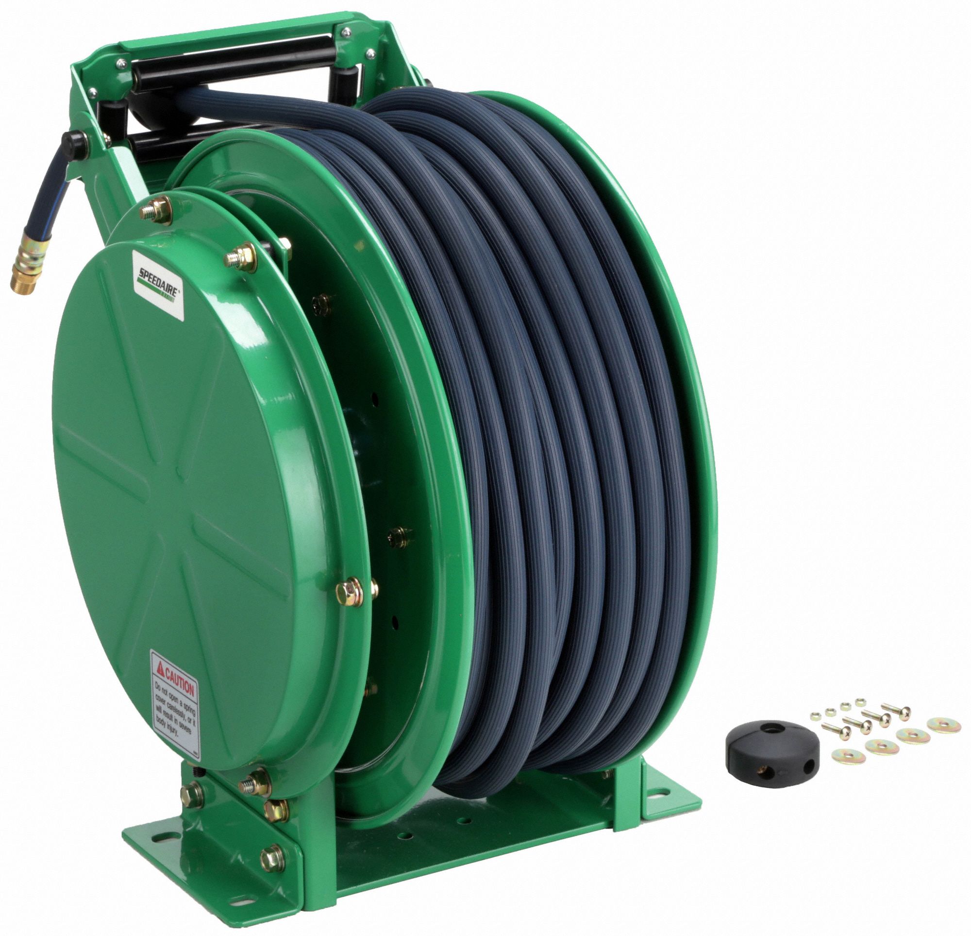 SPEEDAIRE Spring Return Hose Reel, Air, Water, 300 psi, Hose Capacity