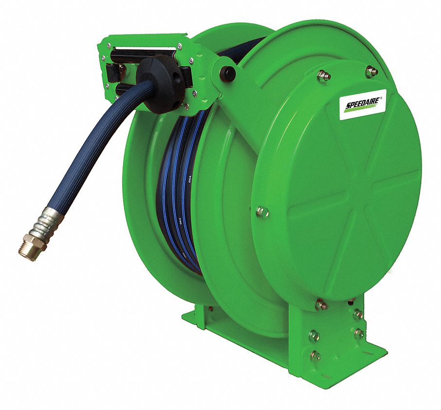 75 ft (1/2 in I.D.), 1/2 in MNPT, Spring Return Hose Reel - 60GW30