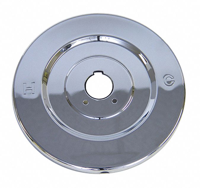 FACE PLATE: MOEN, FOR USE WITH BATHTUB FAUCETS, CIRCLE TRIM PLATE, CHROME FINISH