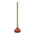 PLUNGER,WOOD AND RUBBER,FIT MOST TOILETS