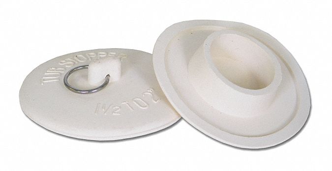  2 tapones para lavabo (plástico, 1.732 in), color blanco :  Herramientas y Mejoras del Hogar