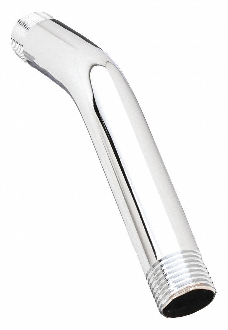 SHOWER ARM: KISSLER, FOR SHOWER ARMS, BRASS, 6 IN SIZE, CHROME FINISH, NPT CONNECTION