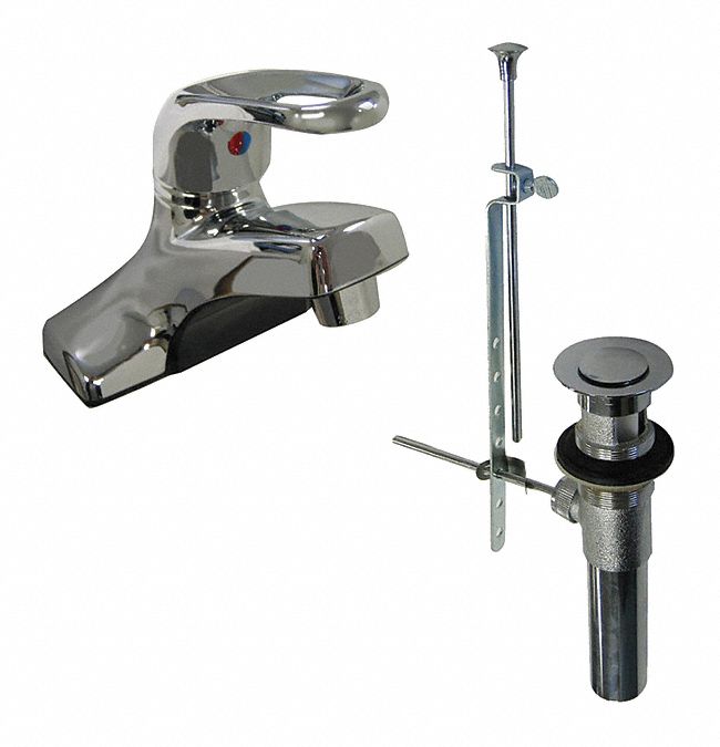 Low Arc Bathroom Faucet: Dominion Faucets, Bronze, Chrome Finish, 1.2 gpm Flow Rate