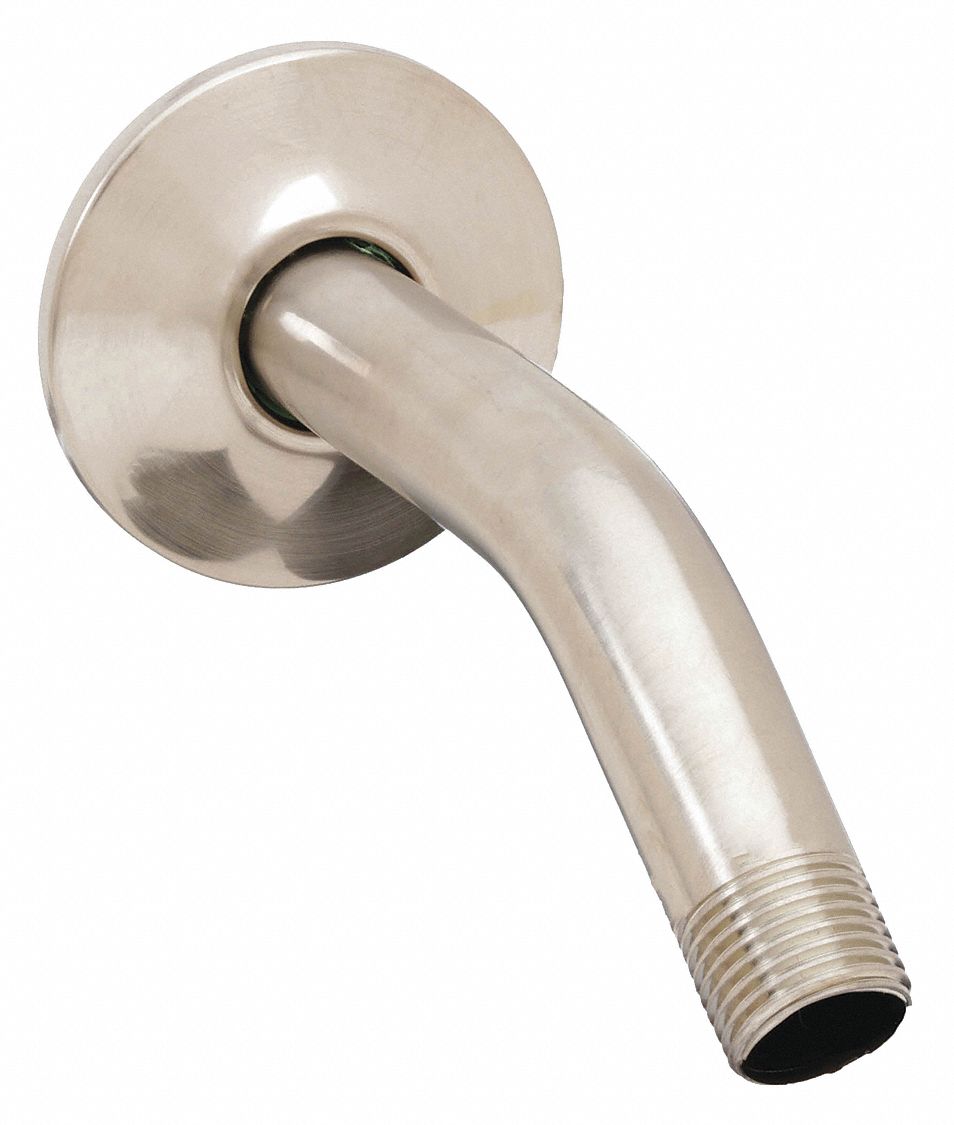 SHOWER ARM AND FLANGE: KISSLER, FOR USE WITH WALL-MOUNTED SHOWERHEADS, BRASS, 6 IN SIZE