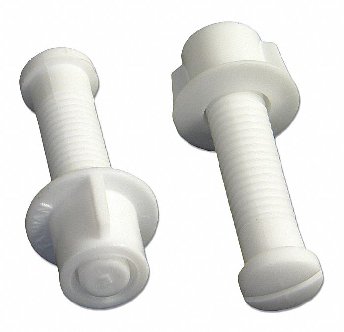 KISSLER Plastic, Bolts, White, Most Toilets For Use With - 31XJ48|779 ...