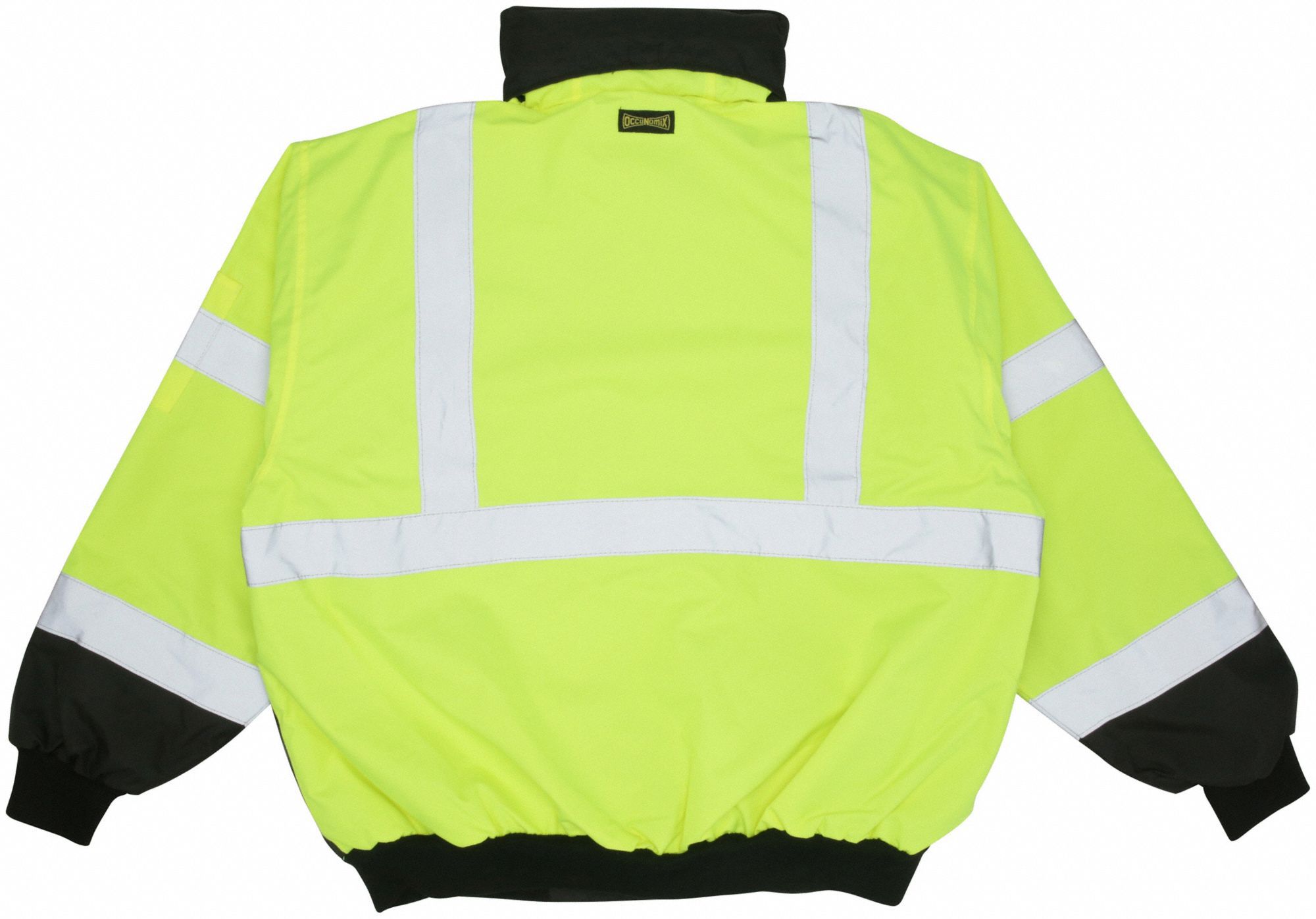 OCCUNOMIX Jacket U, ANSI Class 3, L, Yellow, 1° to 46° F, Zipper, 6