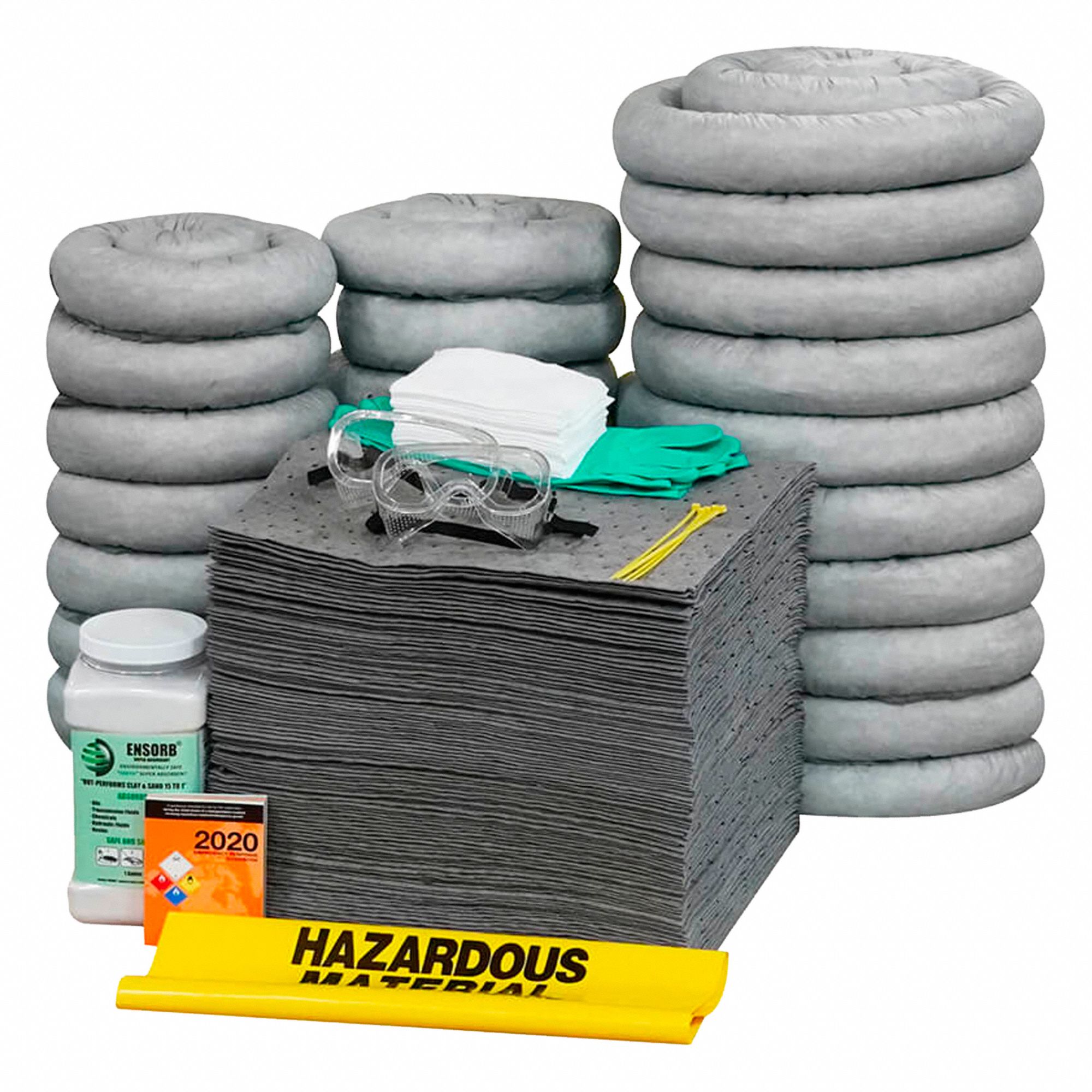 RECHARGE DE TROUSSE POUR DÉVERSEMENT, 62 GALLONS ABSORBÉS PAR KIT, CAPACITÉ DE 62 GAL