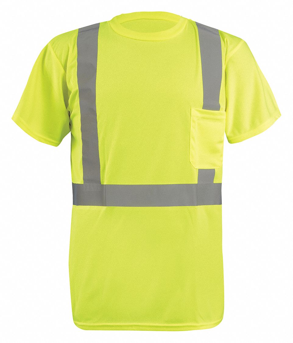 OCCUNOMIX, ANSI Class 2, L, T-Shirt - 31XK75|LUX-SSETP2B-YL
