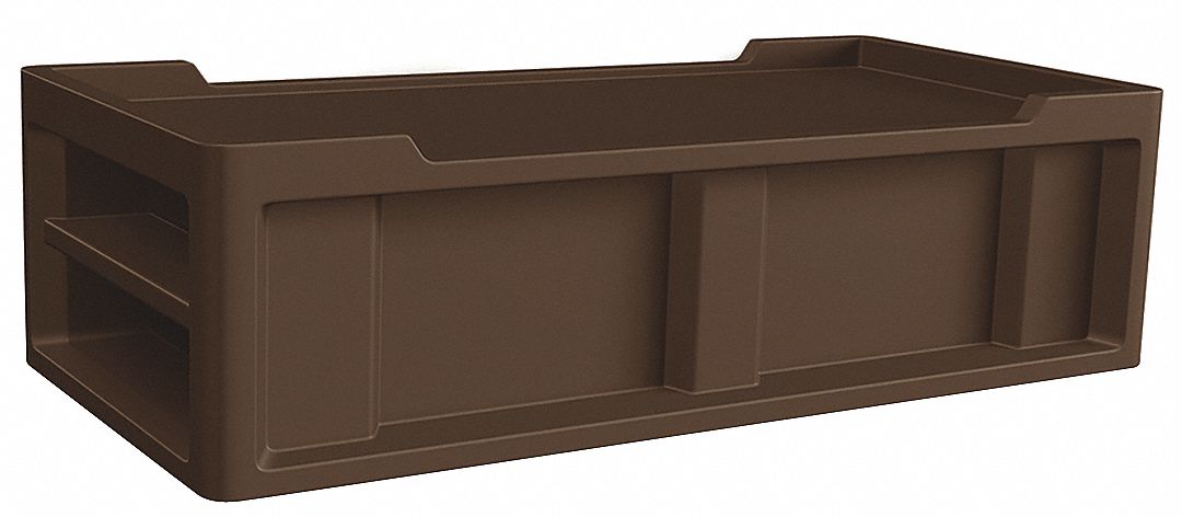 Institutional Bed: Brown, 86 in Overall Lg, 42 in Overall Wd, 24 in Overall Ht, Polyethylene