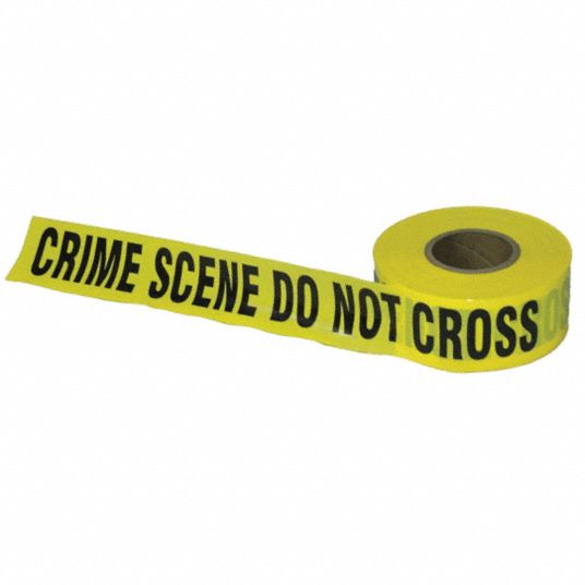 CORTECH Barricade Tape, Yellow, 3 in x 1,000 ft, Crime Scene Do Not ...