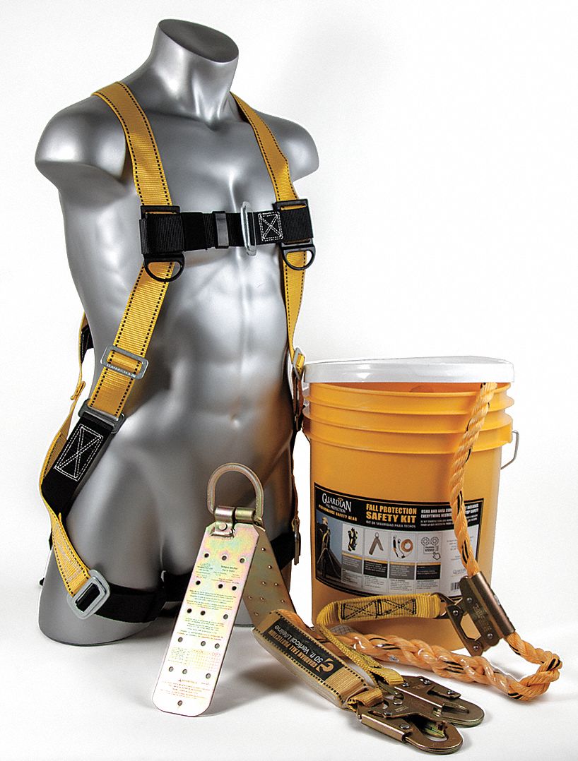 GUARDIAN, Universal, 310 lb Capacity, Fall Protection Kit 31XR03
