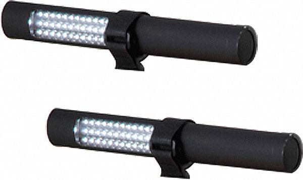 Mounted Flashlight Set,  Number of Components 4,  People Served 1,  Black,  8 7/8 in Length