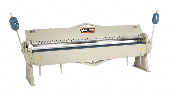 Sheet Metal Brake: Hand Lever : Top Edge Actuation + Finger, Angle Gauge, White