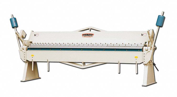 Sheet Metal Brake: Hand Lever : Top Edge Actuation + Finger, Angle Gauge, White