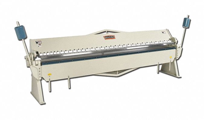 Sheet Metal Brake: Hand Lever : Top Edge Actuation + Finger, Angle Gauge, White