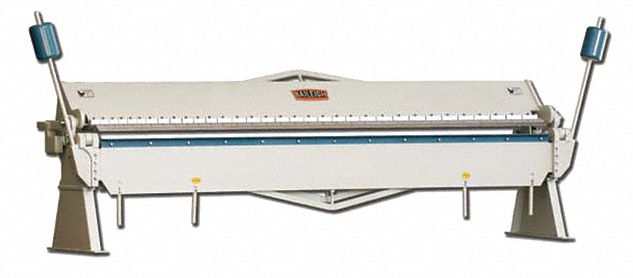 Sheet Metal Brake: Hand Lever : Top Edge Actuation + Finger, Angle Gauge, White