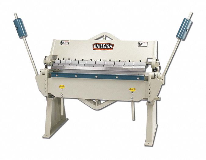 Sheet Metal Brake: Hand Lever : Top Edge Actuation + Finger, Angle Gauge, White