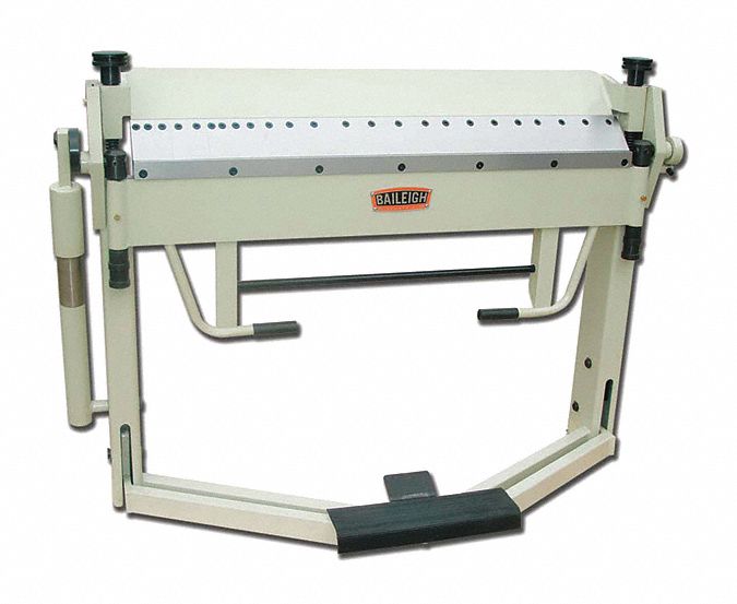 Sheet Metal Brake: Hand Lever : Top Edge Actuation + Finger, Angle Gauge, White