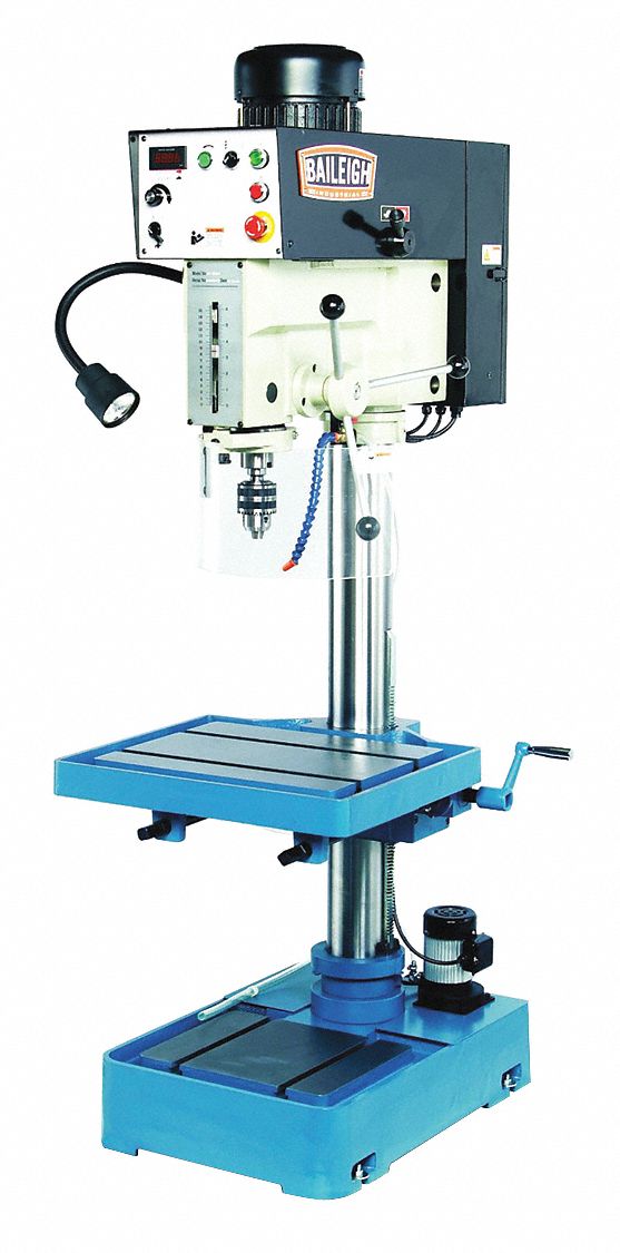 Floor Drill Press: Belt Drive, Variable Speed, 85 RPM – 4, 000 RPM, 10 7/16 in