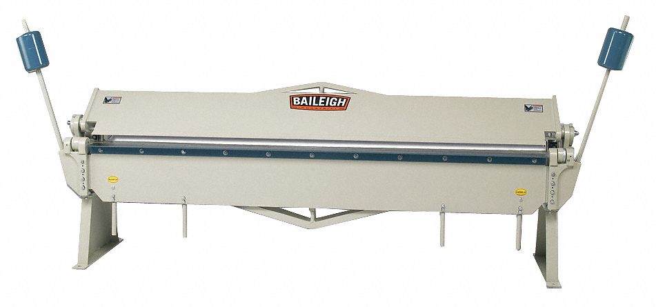 Sheet Metal Brake: Hand Lever, 14 ga Capacity, 120 in Max. Bending Wd