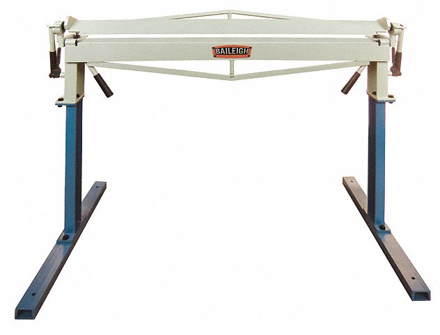 Sheet Metal Brake: Hand Lever, 20 ga Capacity, 48 in Max. Bending Wd