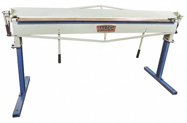 Sheet Metal Brake: Hand Lever, 22 ga Capacity, 72 in Max. Bending Wd