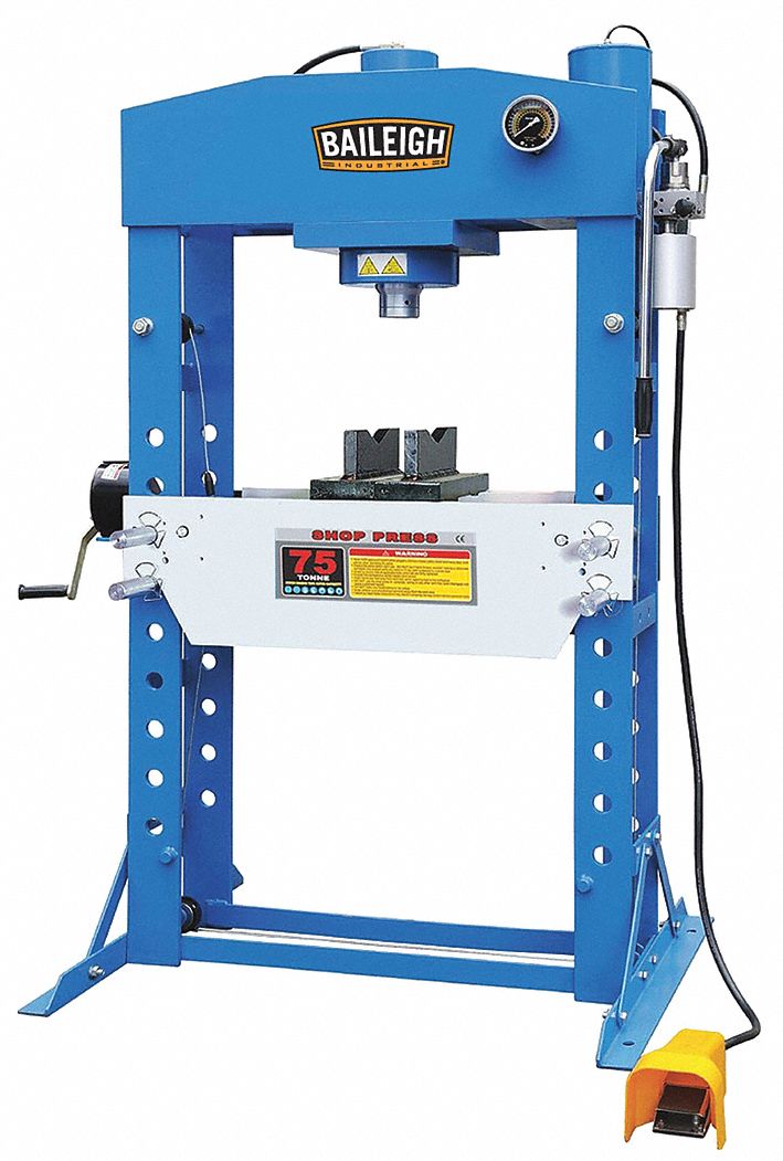 Hydraulic Press: Air, H-Frame, 75 ton