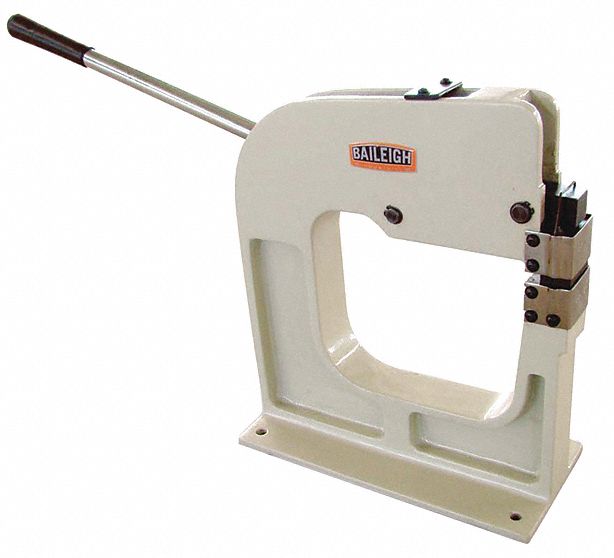 Shrinker-Stretcher: Manual, Hand Lever, 16 ga Capacity (Steel), 8 in Throat Dp
