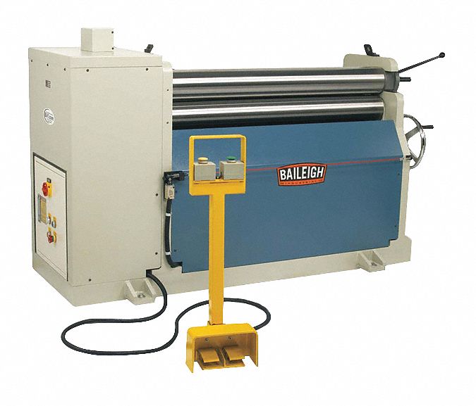 Plate Roller: Corded, Hydraulic, 3 ga Capacity (Steel), 48 in Max. Bend Lg