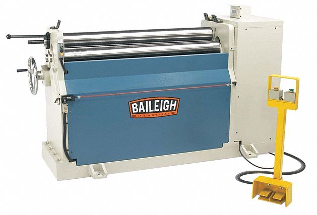 Plate Roller: Corded, Hydraulic, 9 ga Capacity (Steel), 48 in Max. Bend Lg