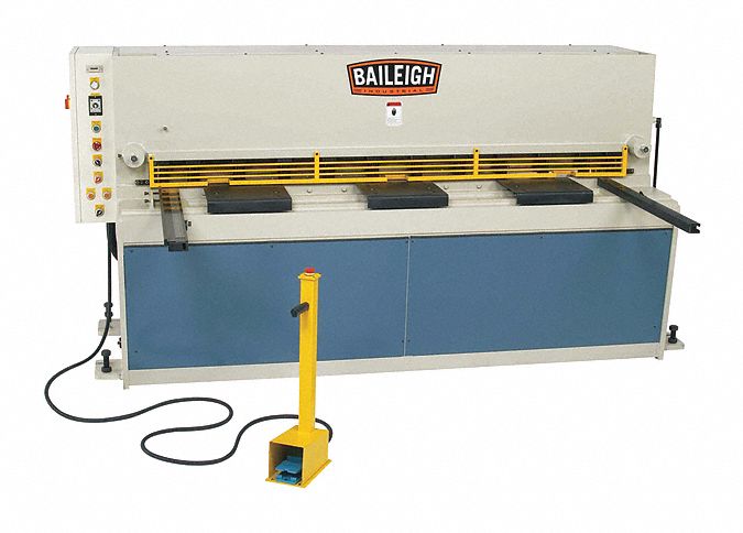 Machining Shear: Hydraulic, Foot Pedal, 80 in Max. Cut Wd, 10 ga Capacity, Steel