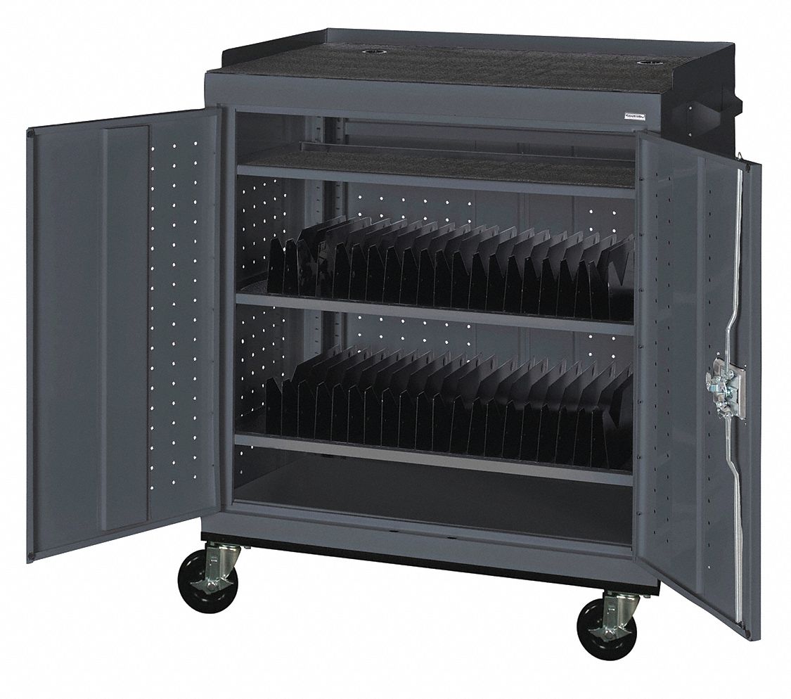 SANDUSKY 46W x 24D x 78H Mobile Transport Storage Cabinets