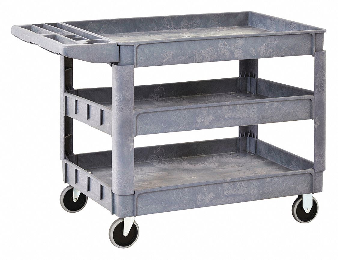 550 lb Load Capacity, 46 in x 25 in, Utility Cart with Deep Lipped