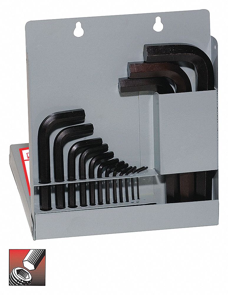 HEX KEY ST .28-5/8 IN L-SHAPED SHRT