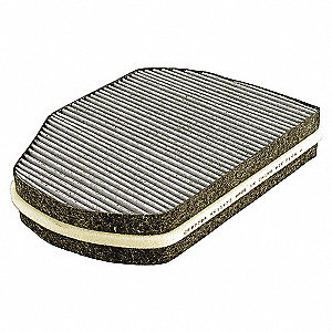 AIR FILTER, CABIN, CONTAMINANT-REMOVING, 10.87 X 8.35 X 2.05 IN, 10.87 IN DIA, ACTIVATED CARBON