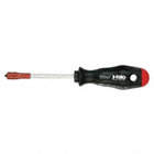 MAGNETIC SCREWDRIVER, CYLINDRICAL, DIN/ISO, PZ 1 TIP, 3 5/32 IN SHANK, 6 3/4 IN, CHROME/STEEL