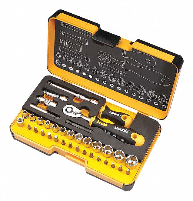 RATCHET SET R-GO 36 PC METRIC