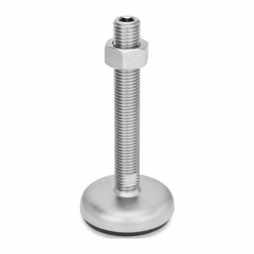 Male-End Leveling Mount: Swiveling Stud, 3/4"-10 Thread Size, 3.15 in, 4, 271 lbf Capacity