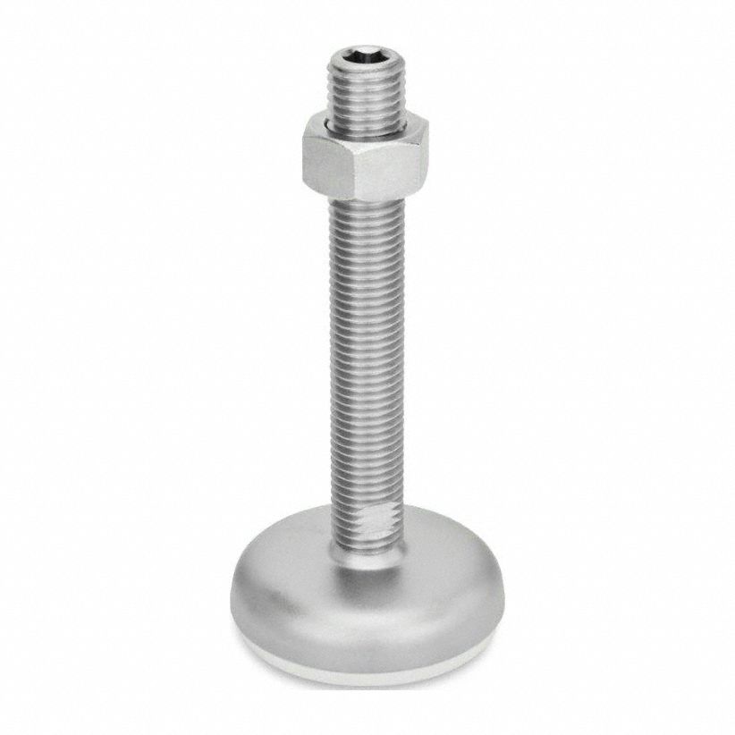 Male-End Leveling Mount: Swiveling Stud, 3/4"-10 Thread Size, 3.15 in, 3, 372 lbf Capacity