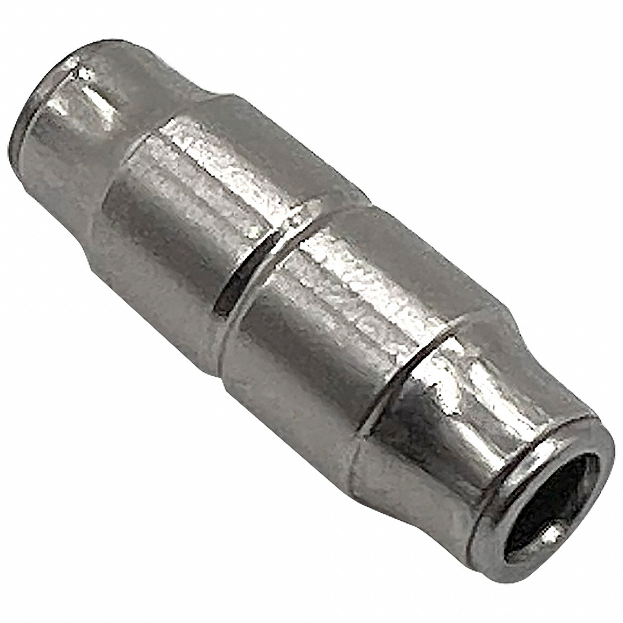 Push-Fit Union Fitting: 3 mm OD x 3 mm OD Size, Push-to-Connect x Push-to-Connect, Brass