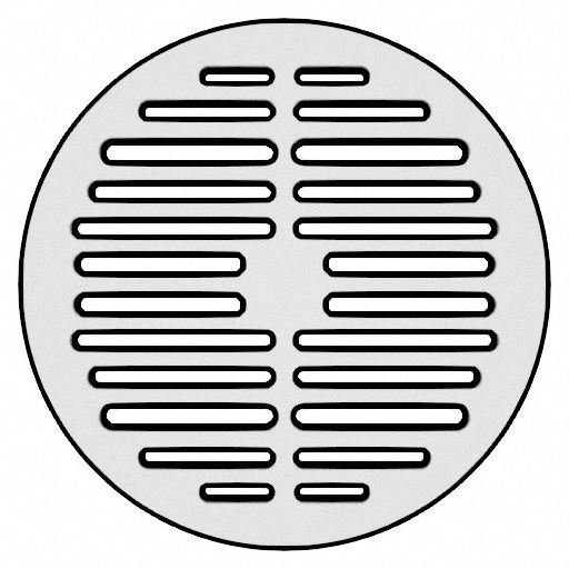 Round 6-7/8 in. Black Cast Iron Floor Drain Cover