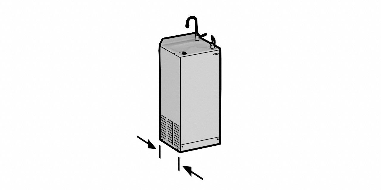 ELKAY, 3 gph @ 50°F, 38 in Overall Ht, Drinking Fountain - 34K001