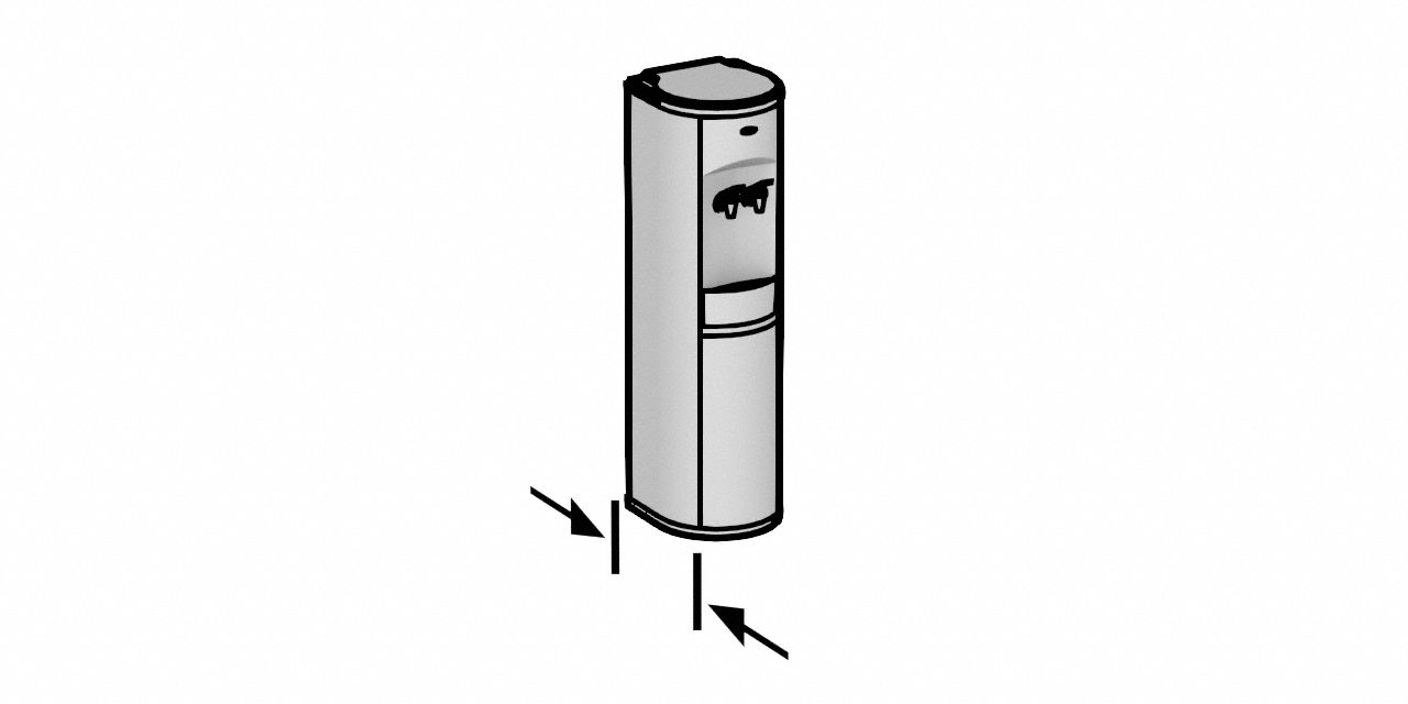OASIS, Freestanding, Cold/Hot, Plumbed Water Dispenser - 34TG64