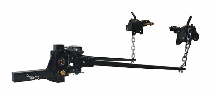 Hitch Receiver Extension: 33 in Overall Lg, Wt Distributing Hitch