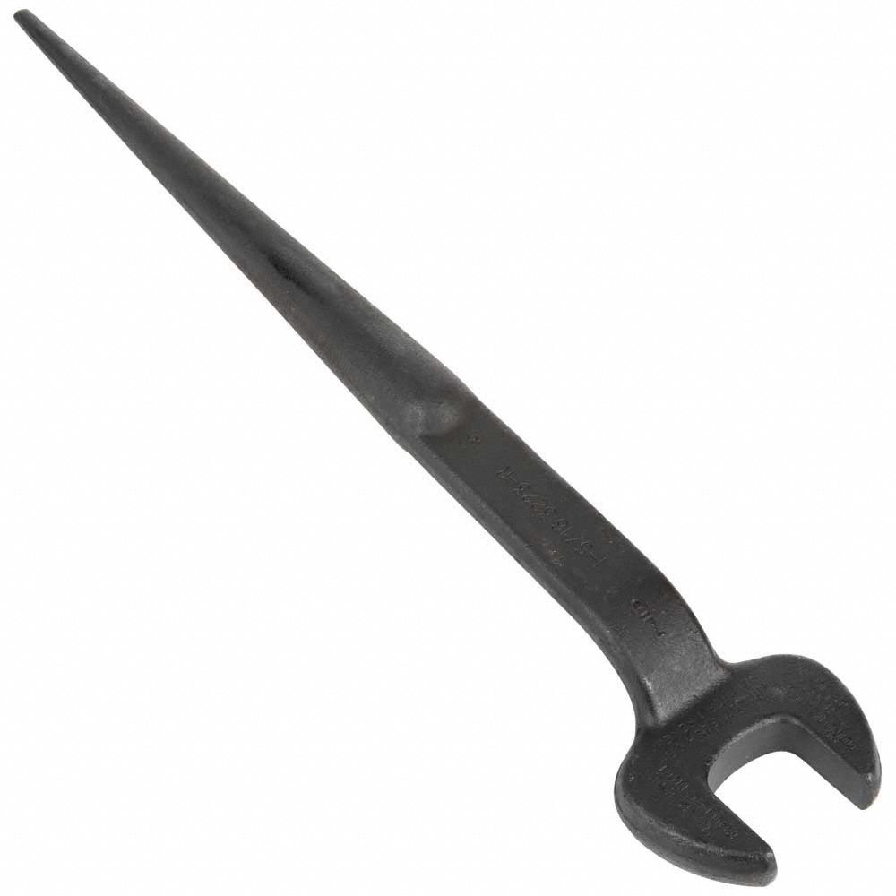 Spud Wrench: Alloy Steel, Black Oxide, 3 in Head Size, 11/16 in Head Thick