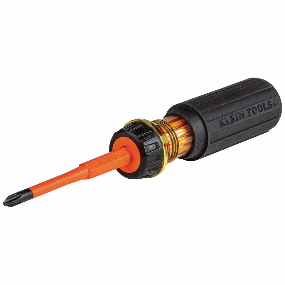 Insulated Flip-Blade Screwdriver, 2-In-1