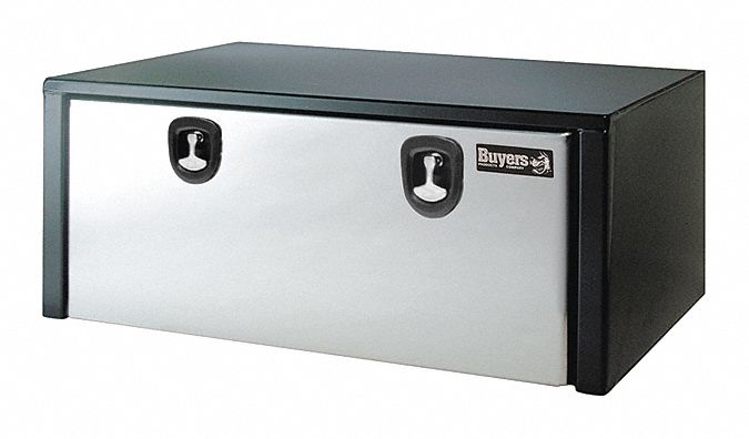 Truck Box: Underbody Truck Box, Single Drop-Down Door Door, 24 in Overall Dp, Black